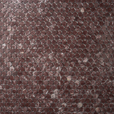 Moneta 1" Red Ravel Marble Polished Mosaic Tile