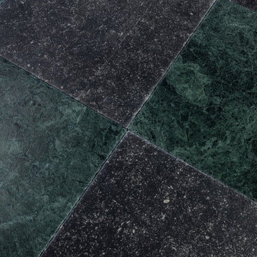 Verde Alpi X Belgian Bluestone 12x12 Roman Checker Tile