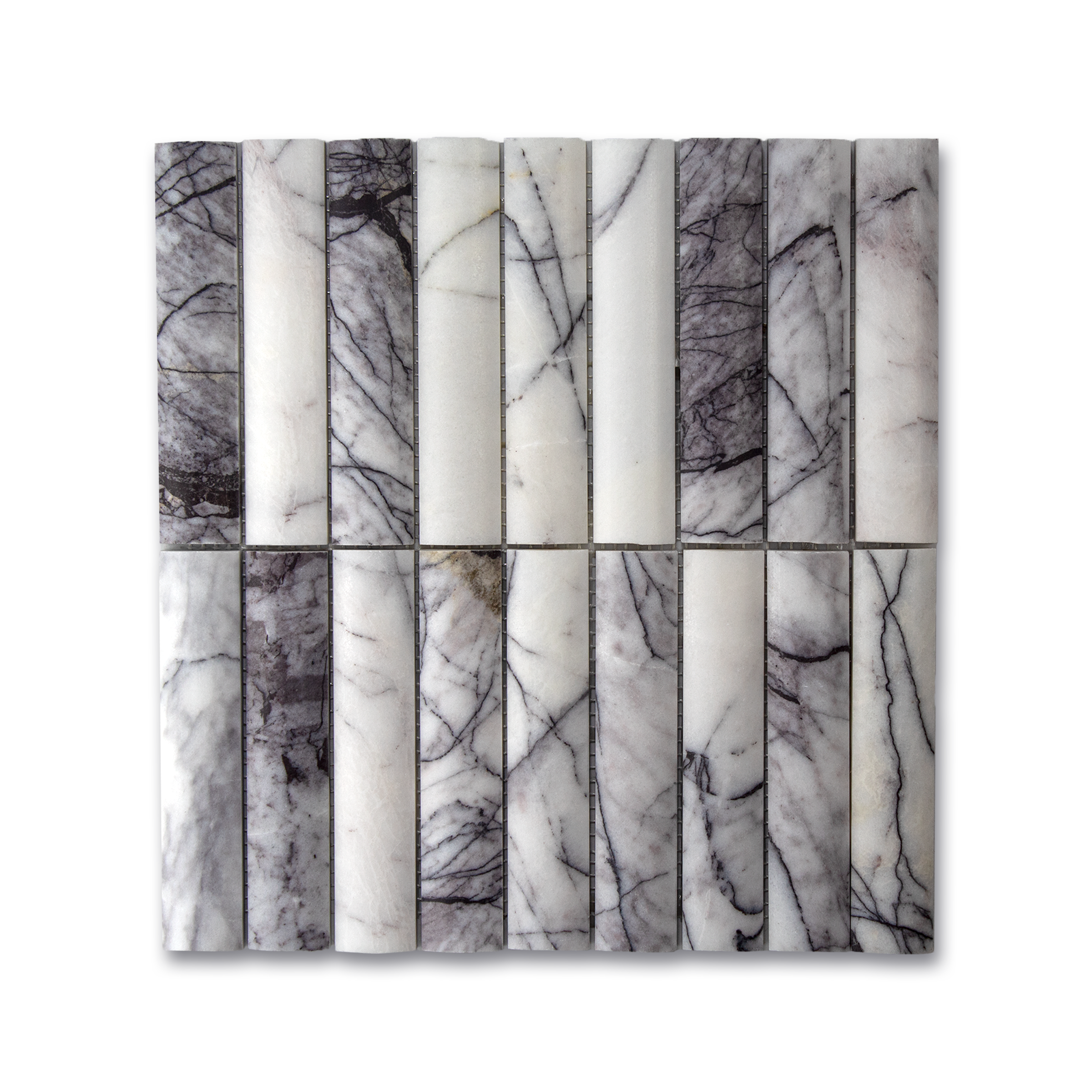 Bamboo Lilac Marble Honed Mosaic Tile
