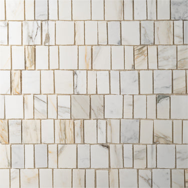 Piano Calacatta Gold Marble Polished Mosaic Tile