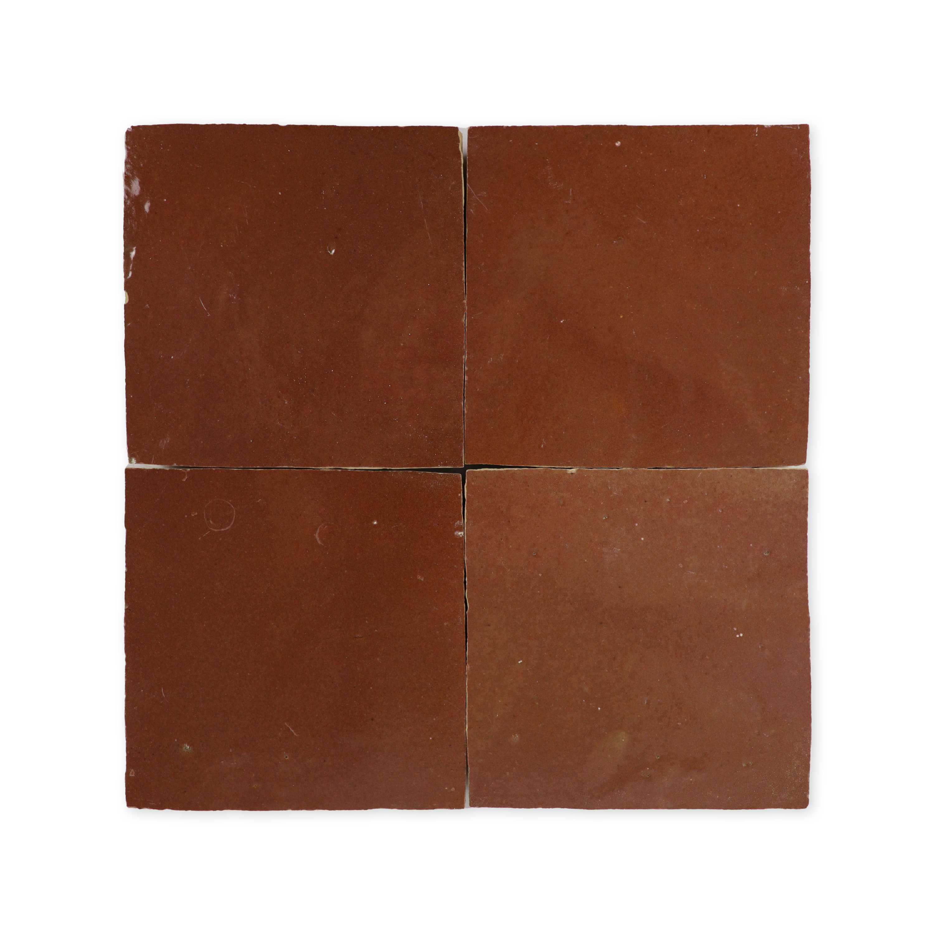 Handmade Moroccan Zellige 4x4 Dark Cinnamon Terracotta Tile