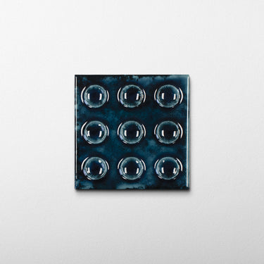 Ocropo 4x4 Circles Sapphire Blue Ceramic Tile