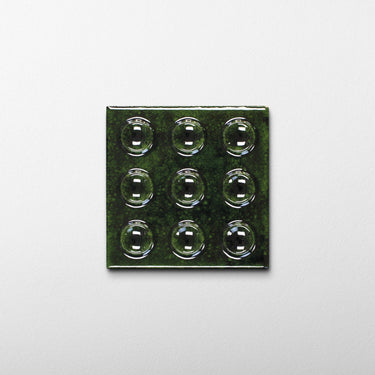 Ocropo 4x4 Circles Jade Green Ceramic Tile