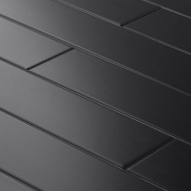 Fasi-Lunari 2.5X10 Base Coal Black Ceramic Tile
