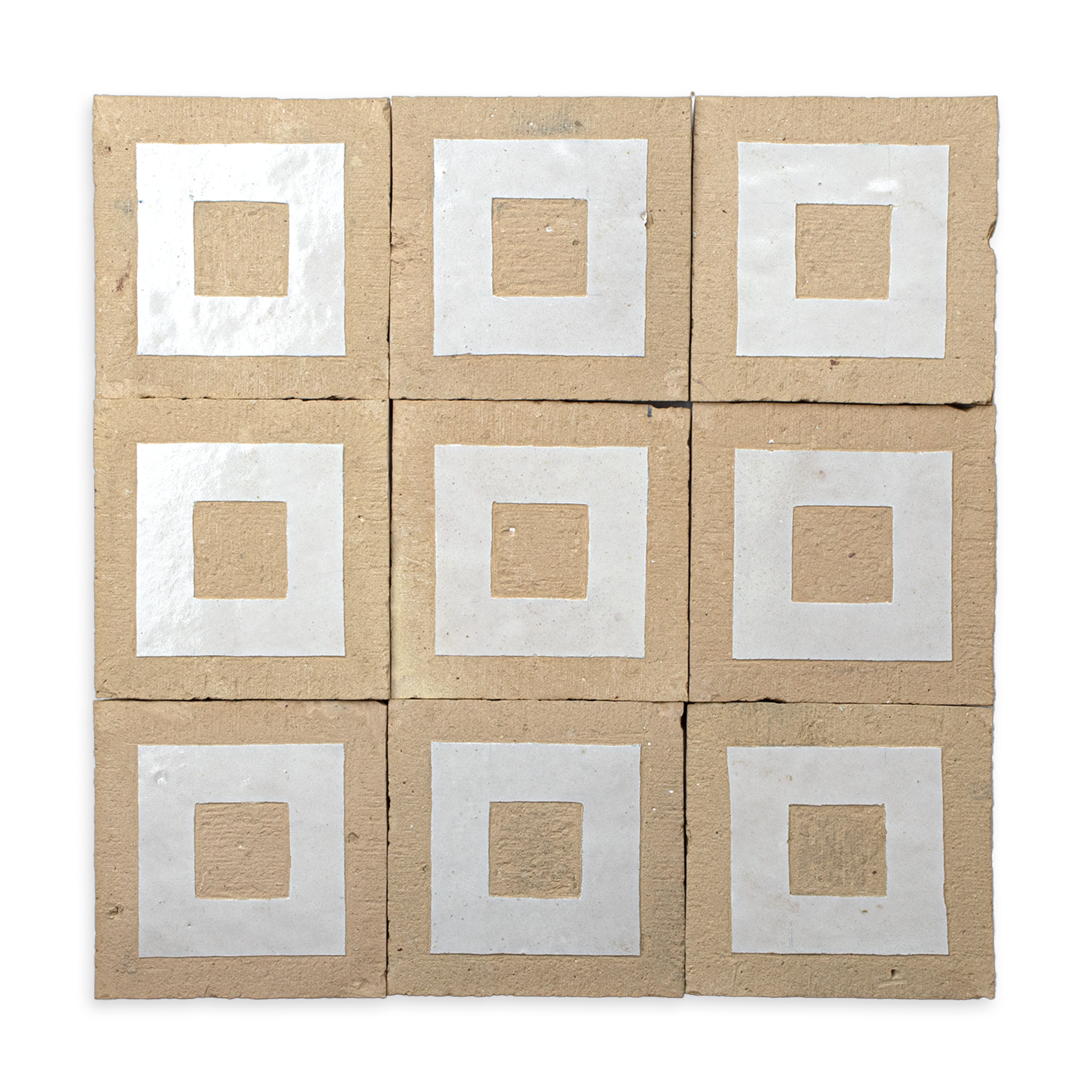 Baroque Classic 4x4 Pearl White Zellige Tile