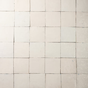 Handmade Moroccan Zellige 4x4 Blanched Almond Terracotta Tile