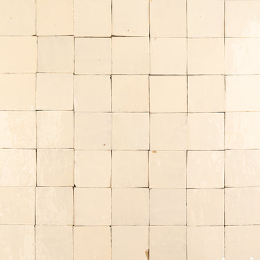 Handmade Moroccan Zellige 4x4 Blanched Almond Terracotta Tile