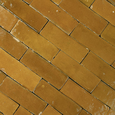 Handmade Moroccan Zellige 2x6 Caramel Bejmat Terracotta Tile
