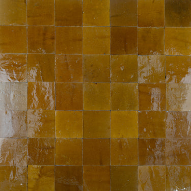 Handmade Moroccan Zellige 4x4 Caramel Terracotta Tile