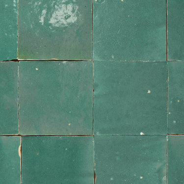 Handmade Moroccan Zellige 4x4 Mallorca Green Terracotta Tile