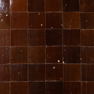 Handmade Moroccan Zellige 4x4 Bitter Terracotta Tile
