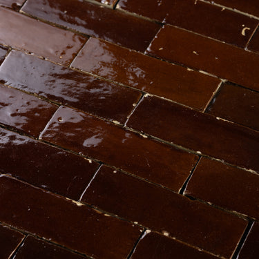 Handmade Moroccan Zellige 2x6 Bitter Bejmat Terracotta Tile