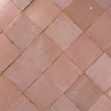 Handmade Moroccan Zellige 4x4 Rose Pink Terracotta Tile