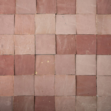 Handmade Moroccan Zellige 4x4 Rose Pink Terracotta Tile