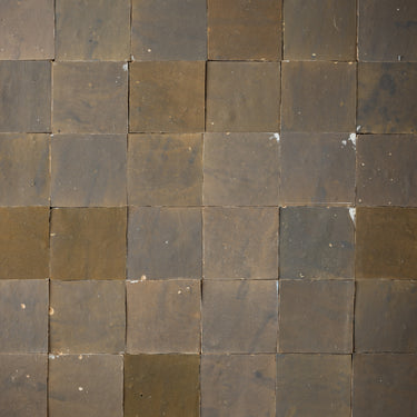 Handmade Moroccan Zellige 4x4 Shiitake Mushroom Terracotta Tile