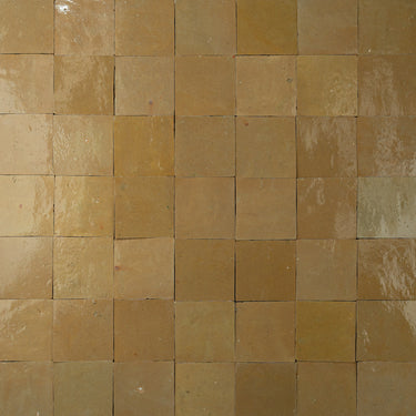 Handmade Moroccan Zellige 4x4 Peanut Terracotta Tile