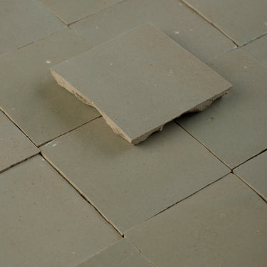 Handmade Moroccan Zellige 4x4 Pale Stone Terracotta Tile