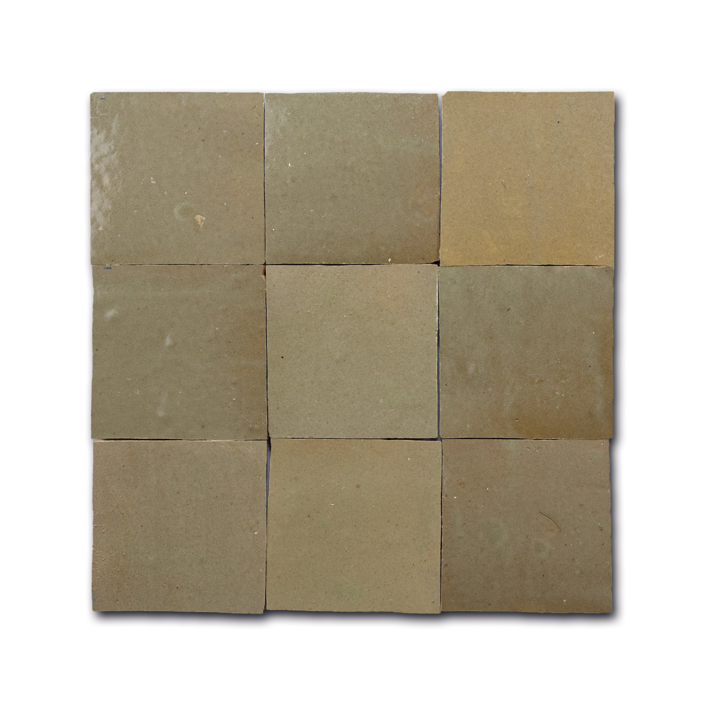 Handmade Moroccan Zellige 4x4 Pale Stone Terracotta Tile