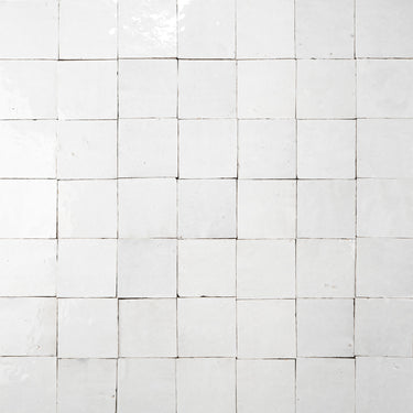 Handmade Moroccan Zellige 4x4 Himalayan Salt White Terracotta Tile