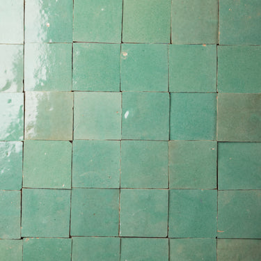 Handmade Moroccan Zellige 4x4 Artichoke Green Terracotta Tile