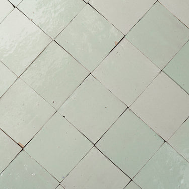 Handmade Moroccan Zellige 4x4 Celery Ice Green Terracotta Tile