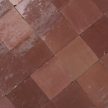 Handmade Moroccan Zellige 4x4 Dark Cinnamon Terracotta Tile