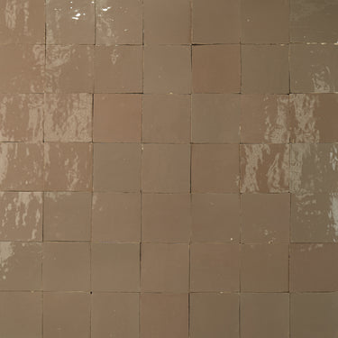 Handmade Moroccan Zellige 4x4 Dark Nude Terracotta Tile