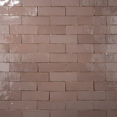 Handmade Moroccan Zellige 2x6 Dark Nude Plinthe Terracotta Tile