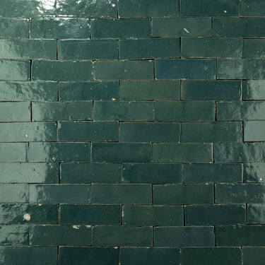 Handmade Moroccan Zellige 2x6 Aegean Green Terracotta Tile