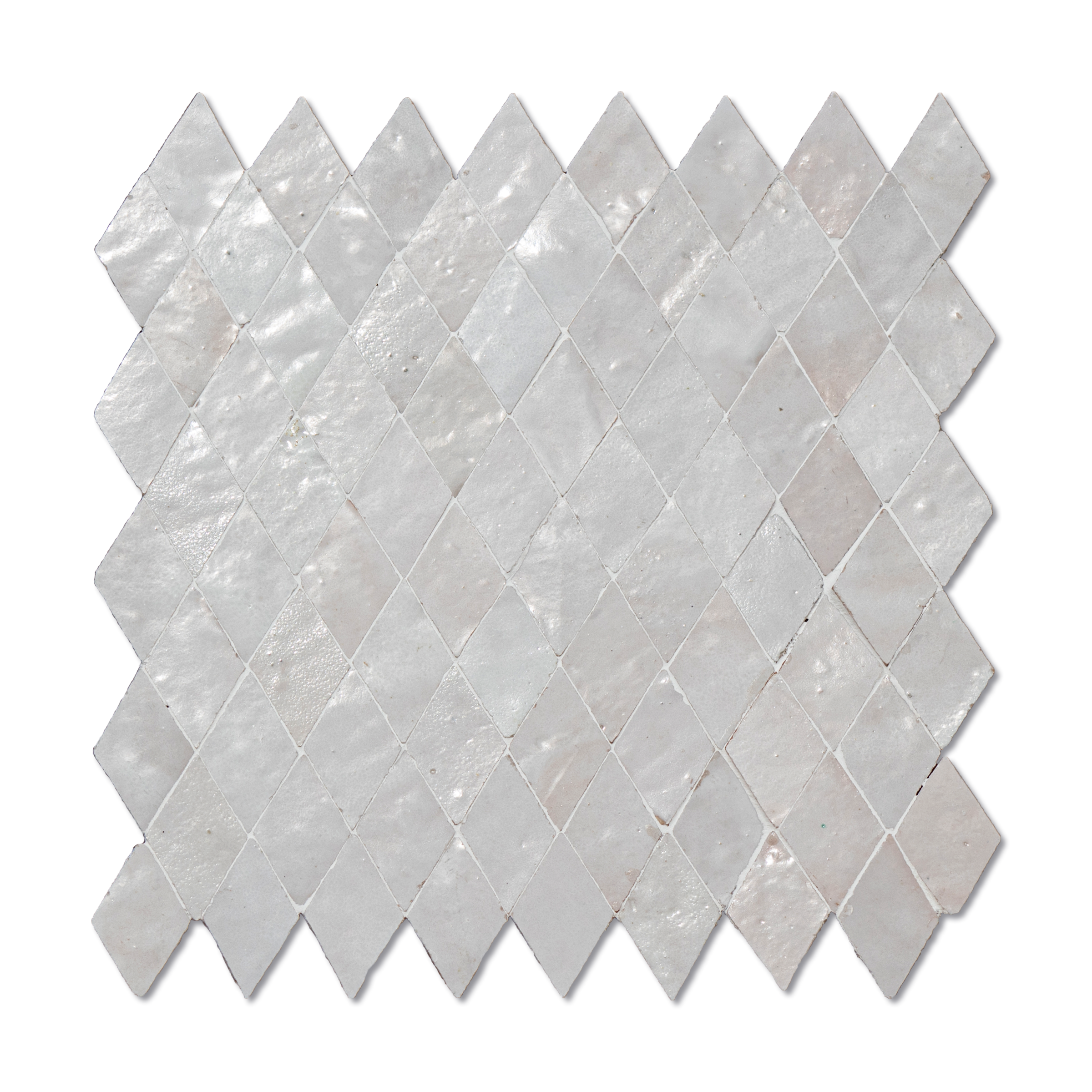 White Diamonds Moroccan Zellige Mosaic