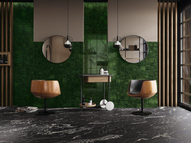 Ocropo 4x4 Circles Jade Green Ceramic Tile