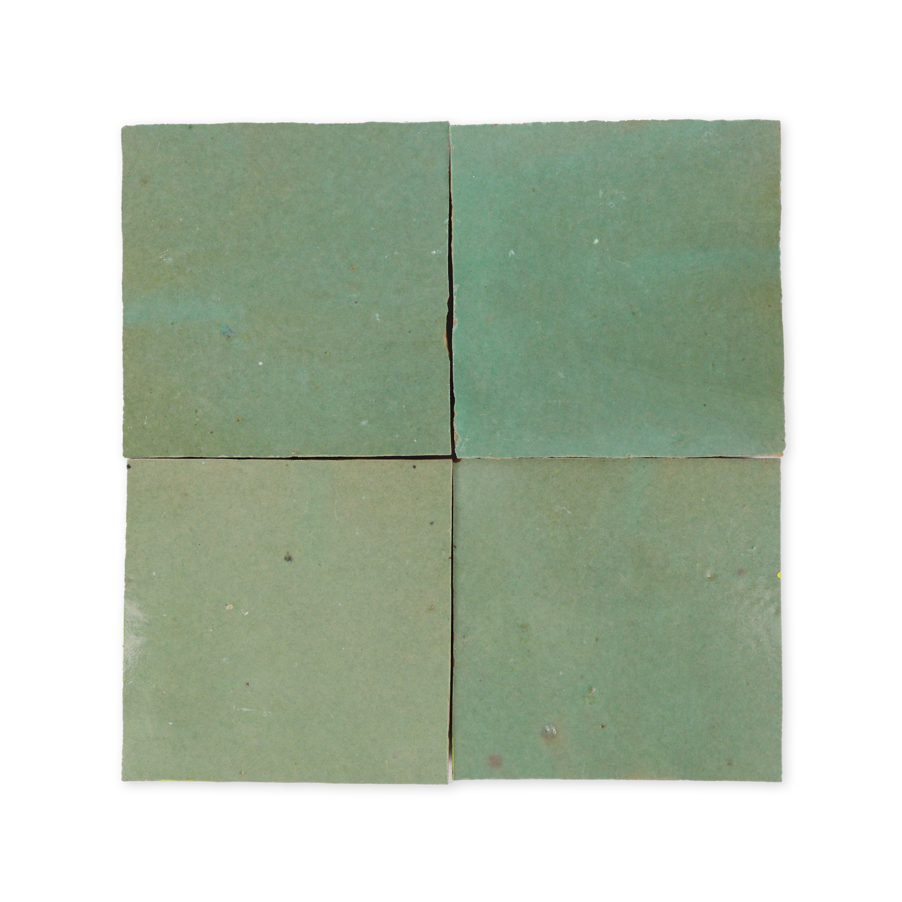 Handmade Moroccan Zellige 4x4 Artichoke Green Terracotta Tile