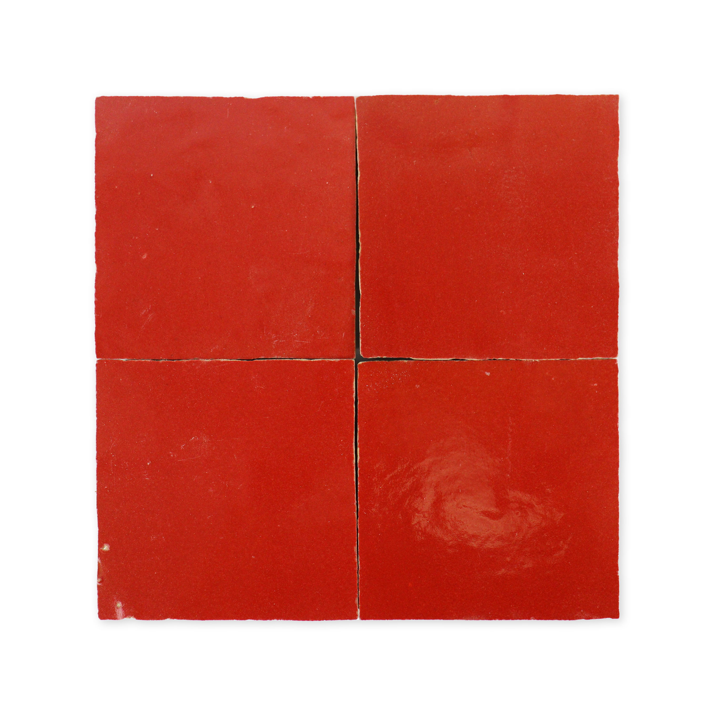 Handmade Moroccan Zellige 4x4 Carmine Red Terracotta Tile