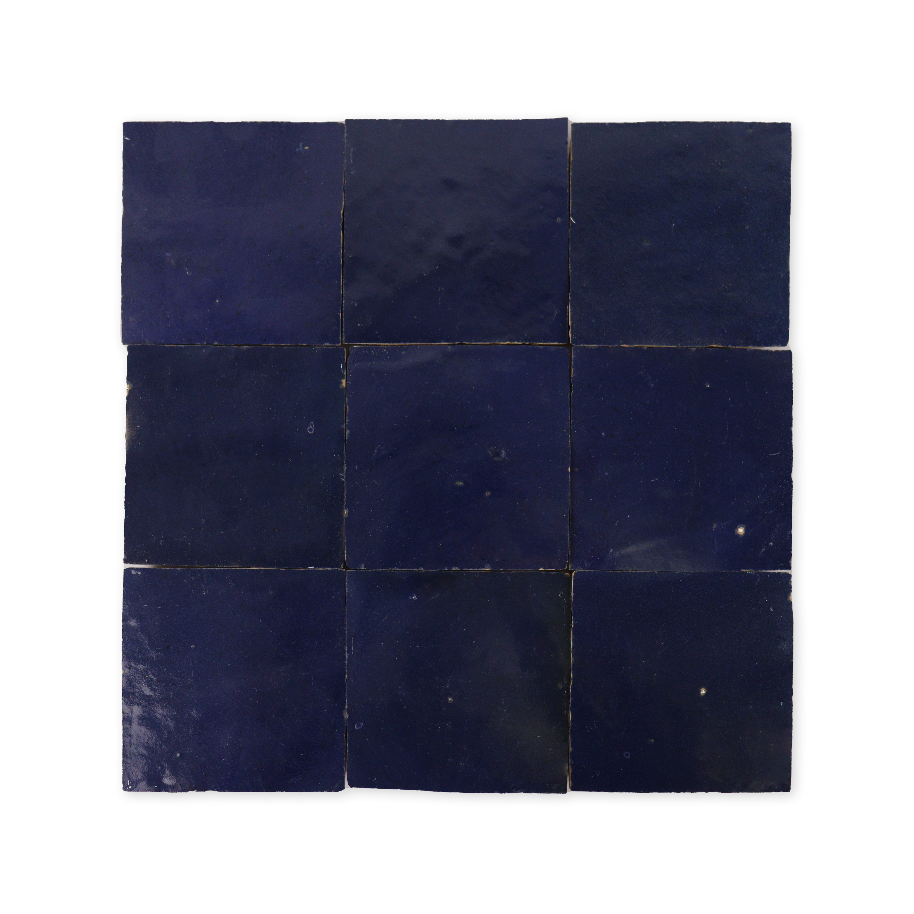 Handmade Moroccan Zellige 4x4 Deep Blue Terracotta Tile