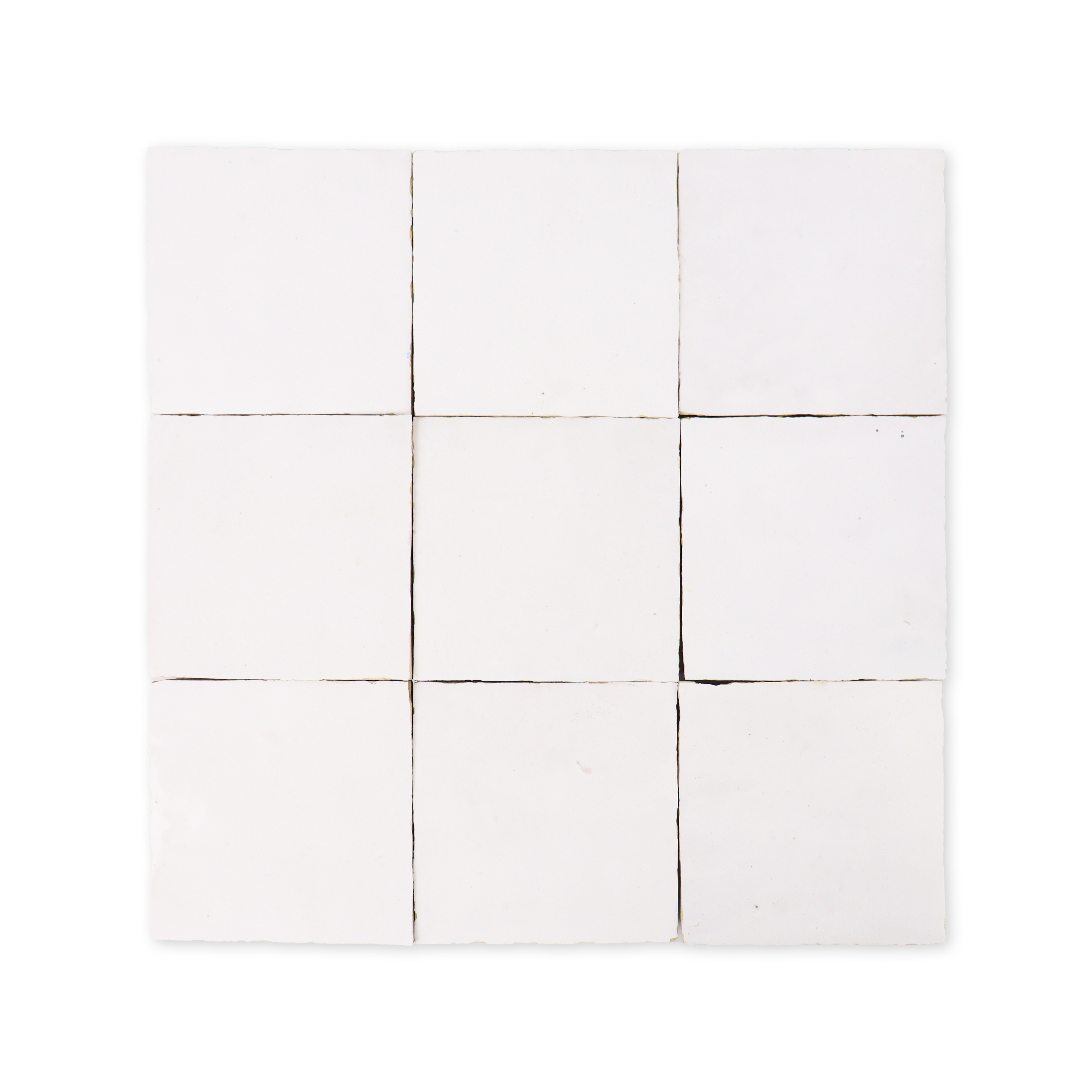 Handmade Moroccan Zellige 4x4 Himalayan Salt White Terracotta Tile