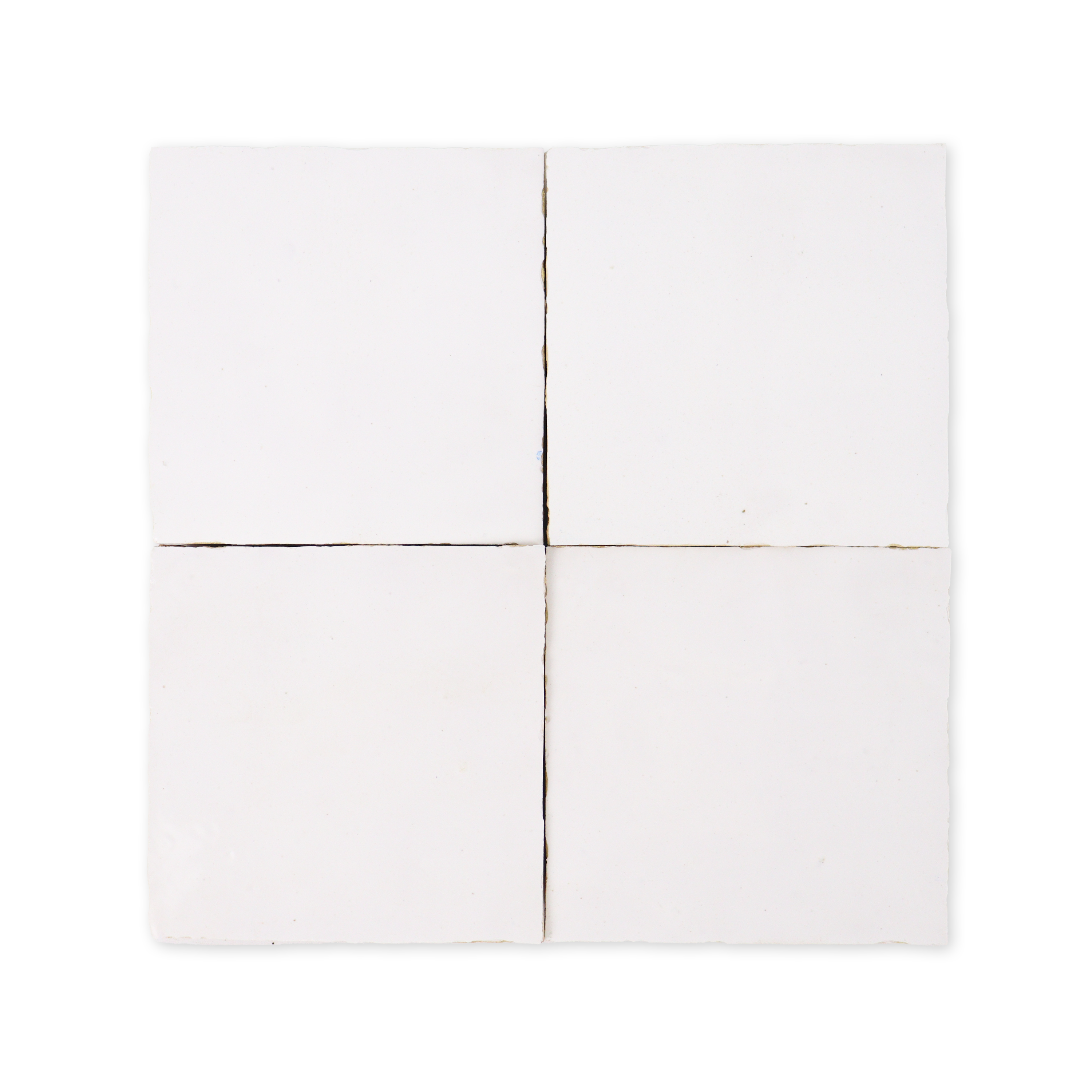 Handmade Moroccan Zellige 4x4 Himalayan Salt White Terracotta Tile