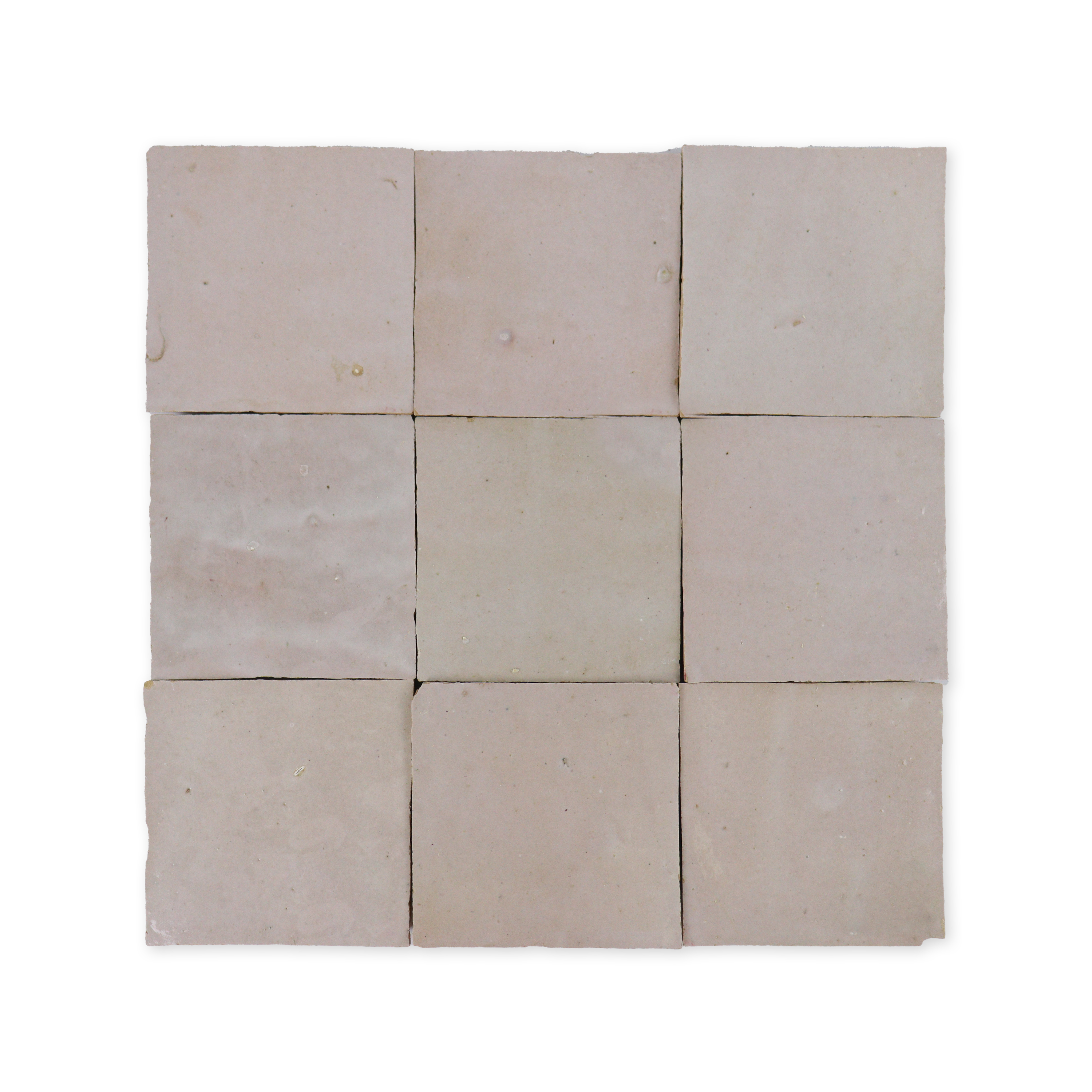 Handmade Moroccan Zellige 4x4 Pale Pink Terracotta Tile