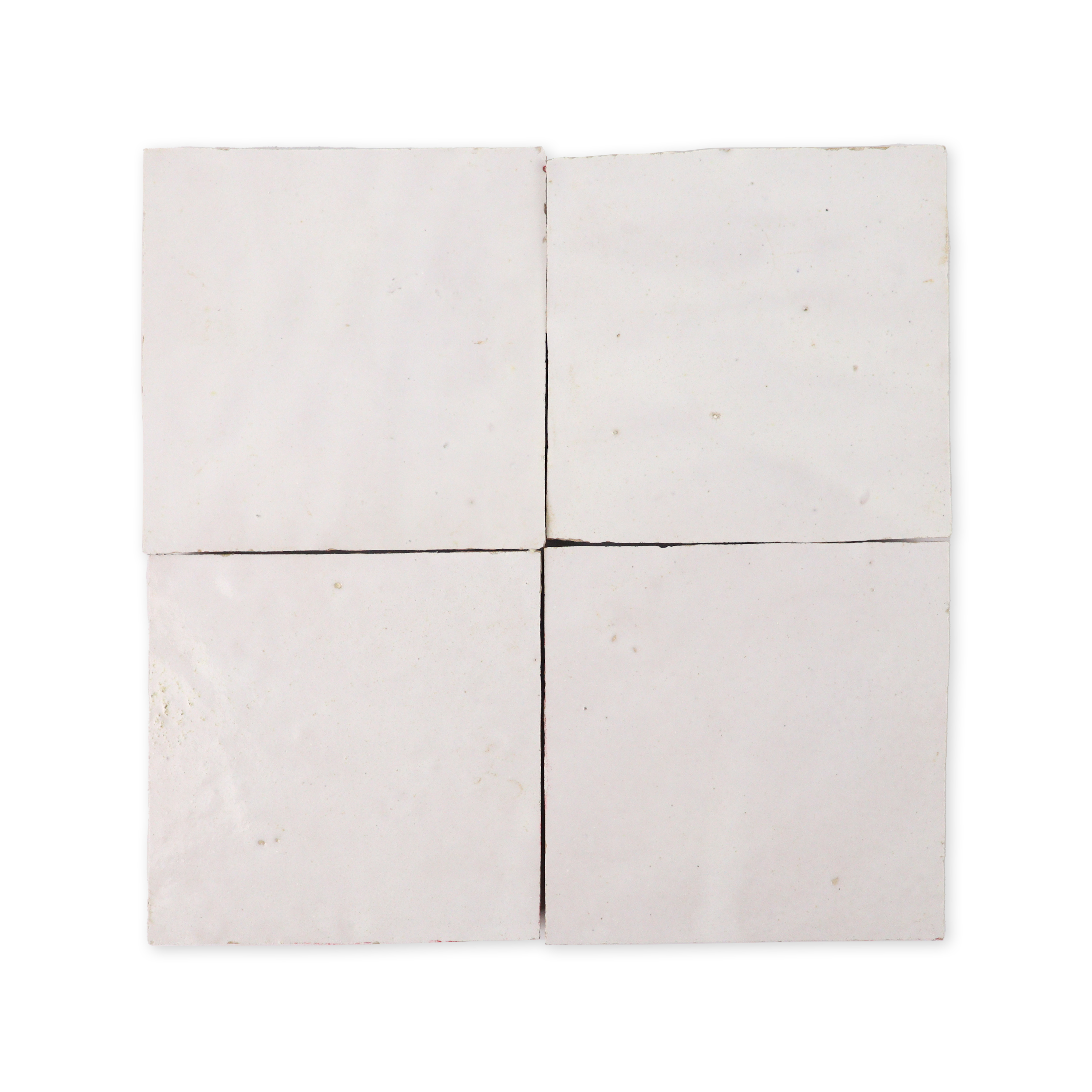Handmade Moroccan Zellige 4x4 Pearl White Terracotta Tile