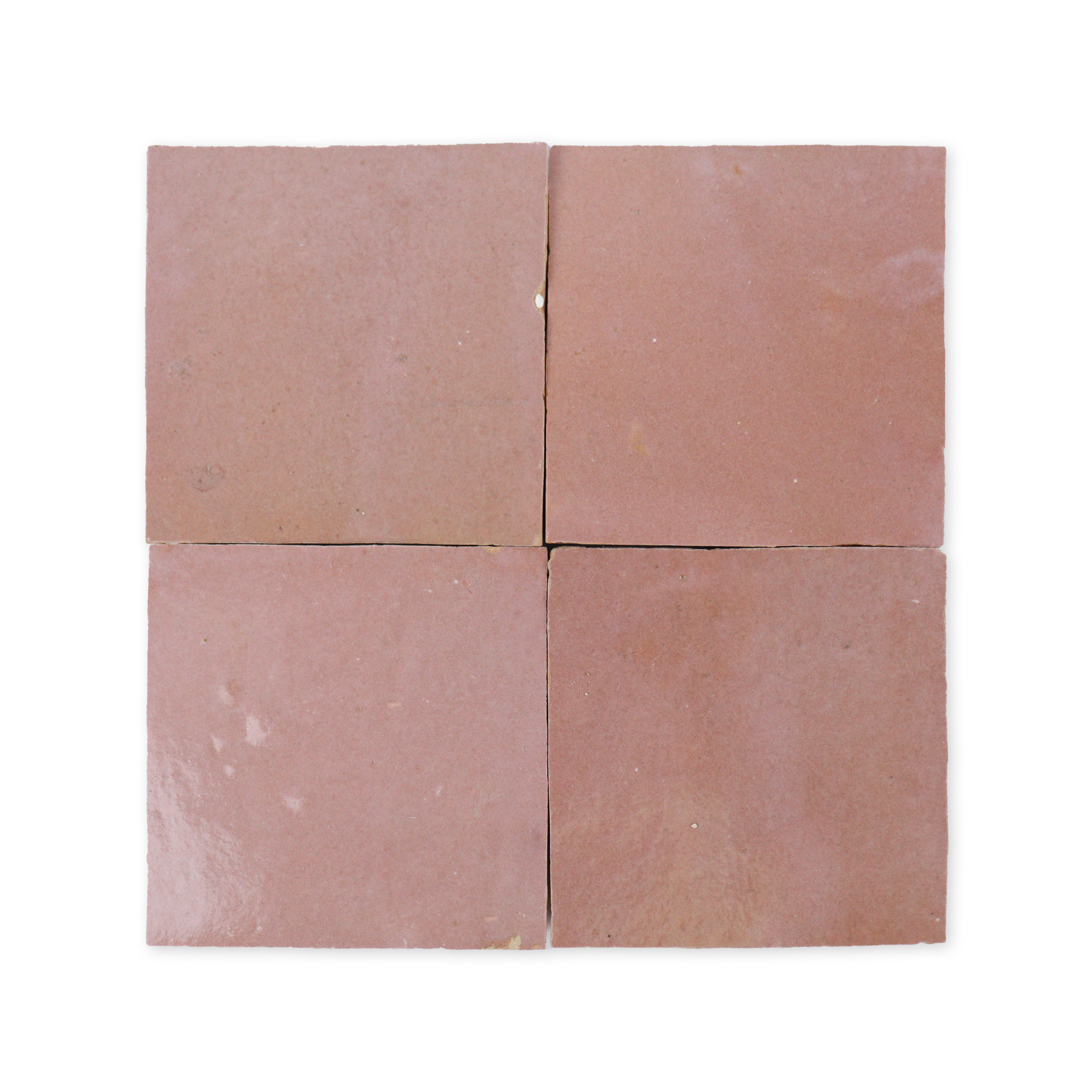 Handmade Moroccan Zellige 4x4 Rose Pink Terracotta Tile