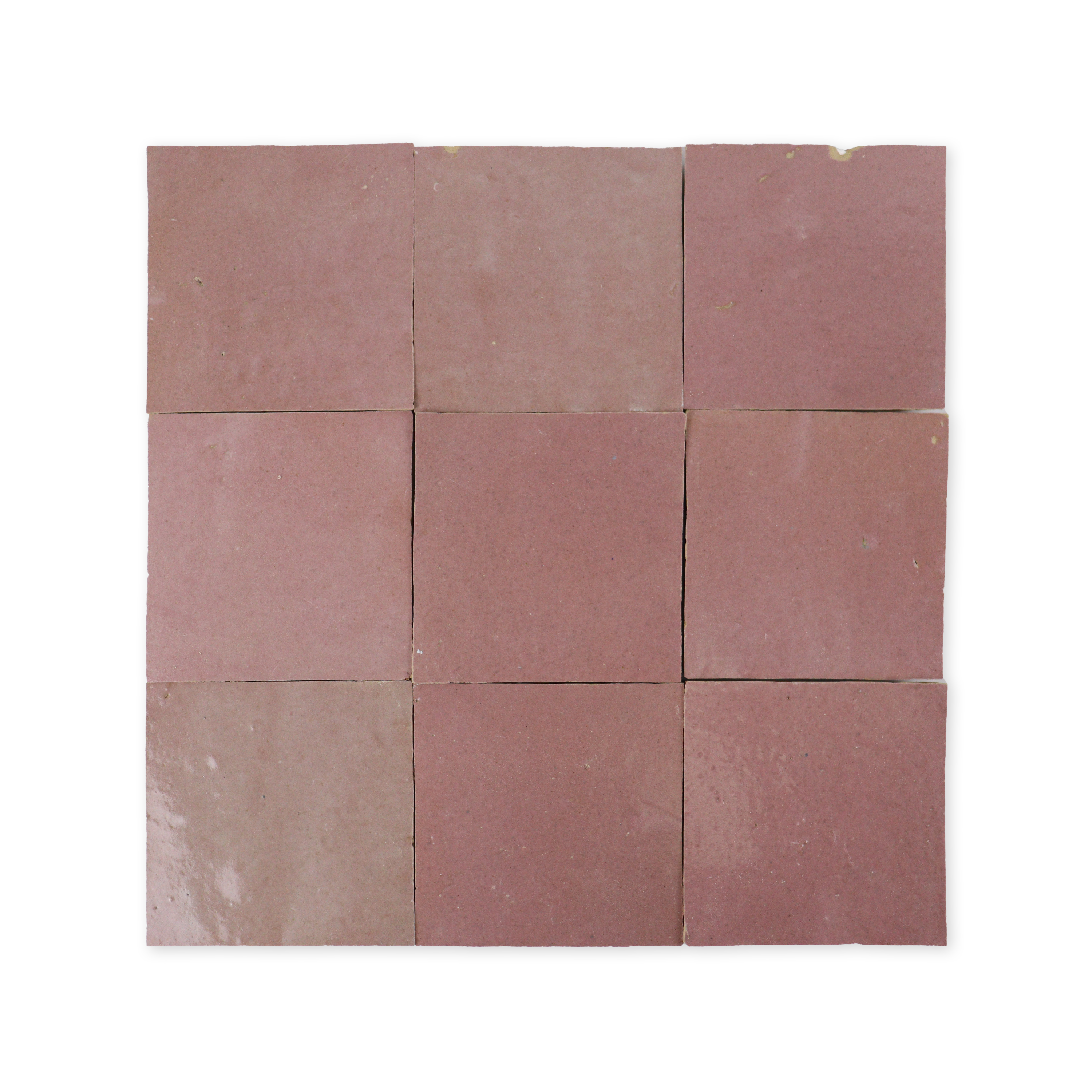 Handmade Moroccan Zellige 4x4 Rouge Pink Terracotta Tile