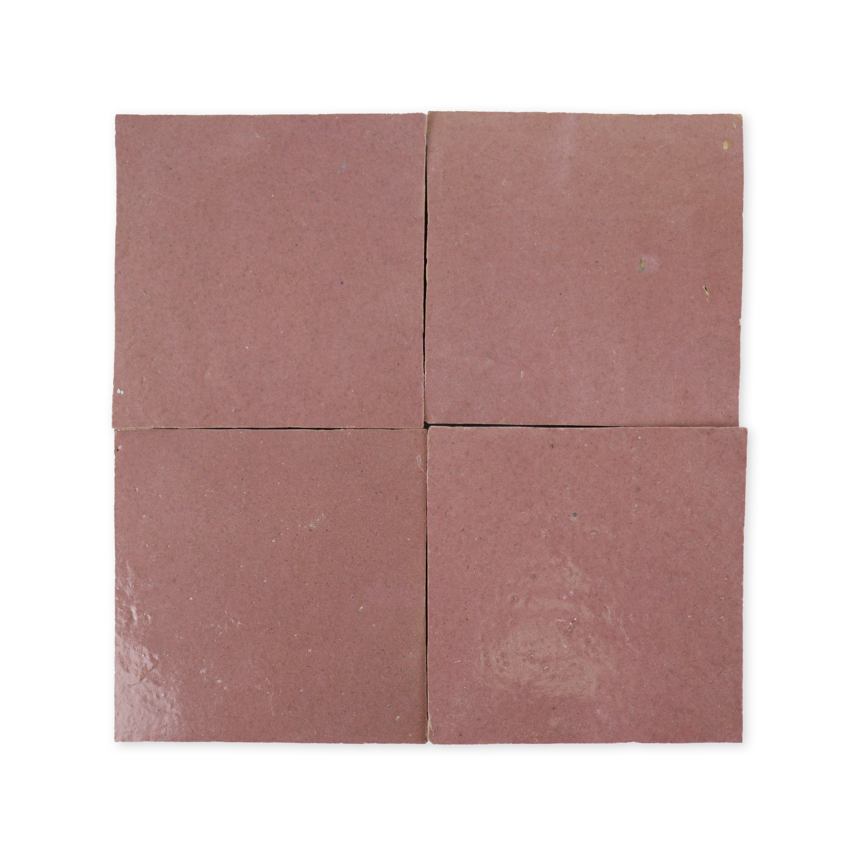Handmade Moroccan Zellige 4x4 Rouge Pink Terracotta Tile