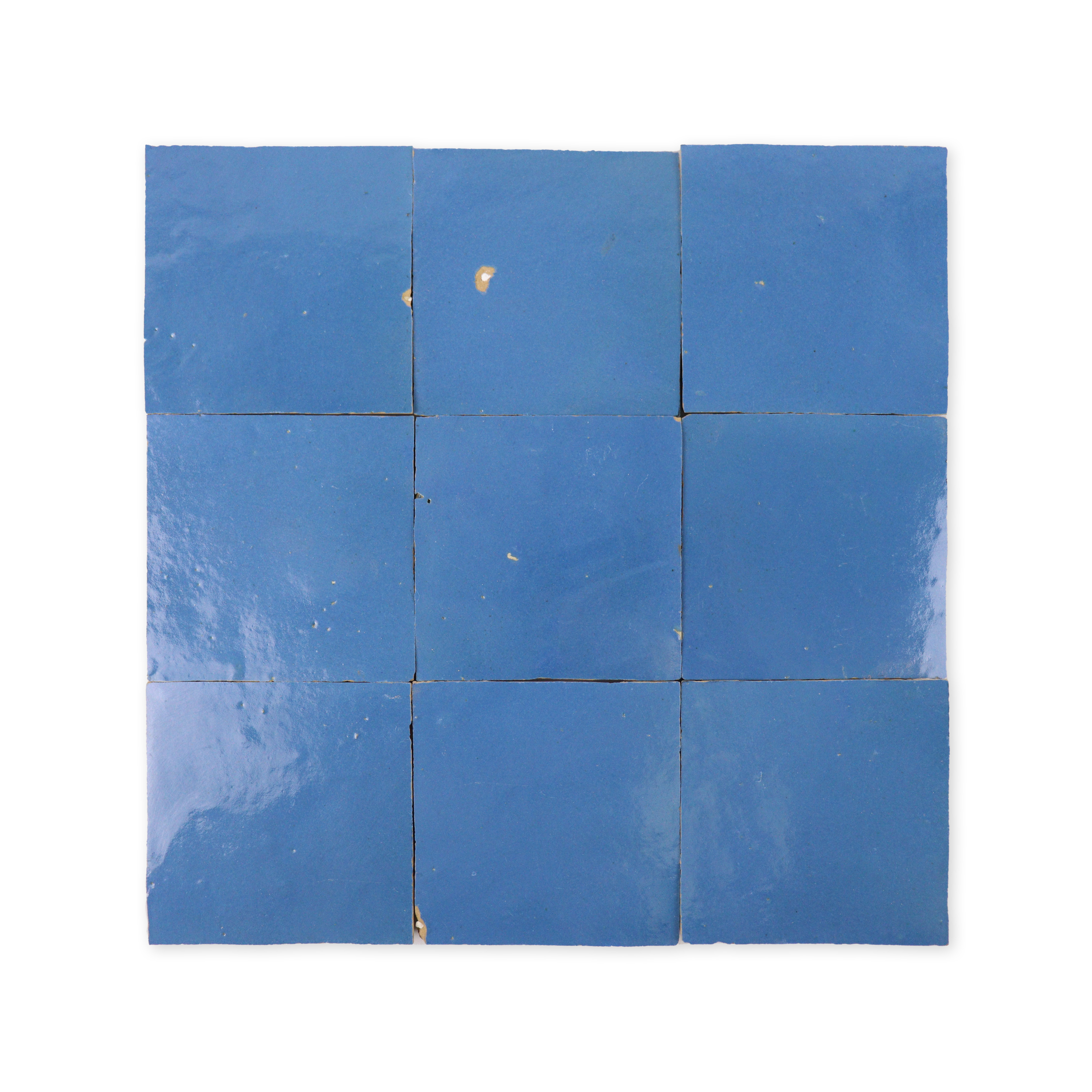 Handmade Moroccan Zellige 4x4 Somos Blue Terracotta Tile