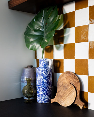 Handmade Moroccan Zellige 4x4 Caramel Terracotta Tile