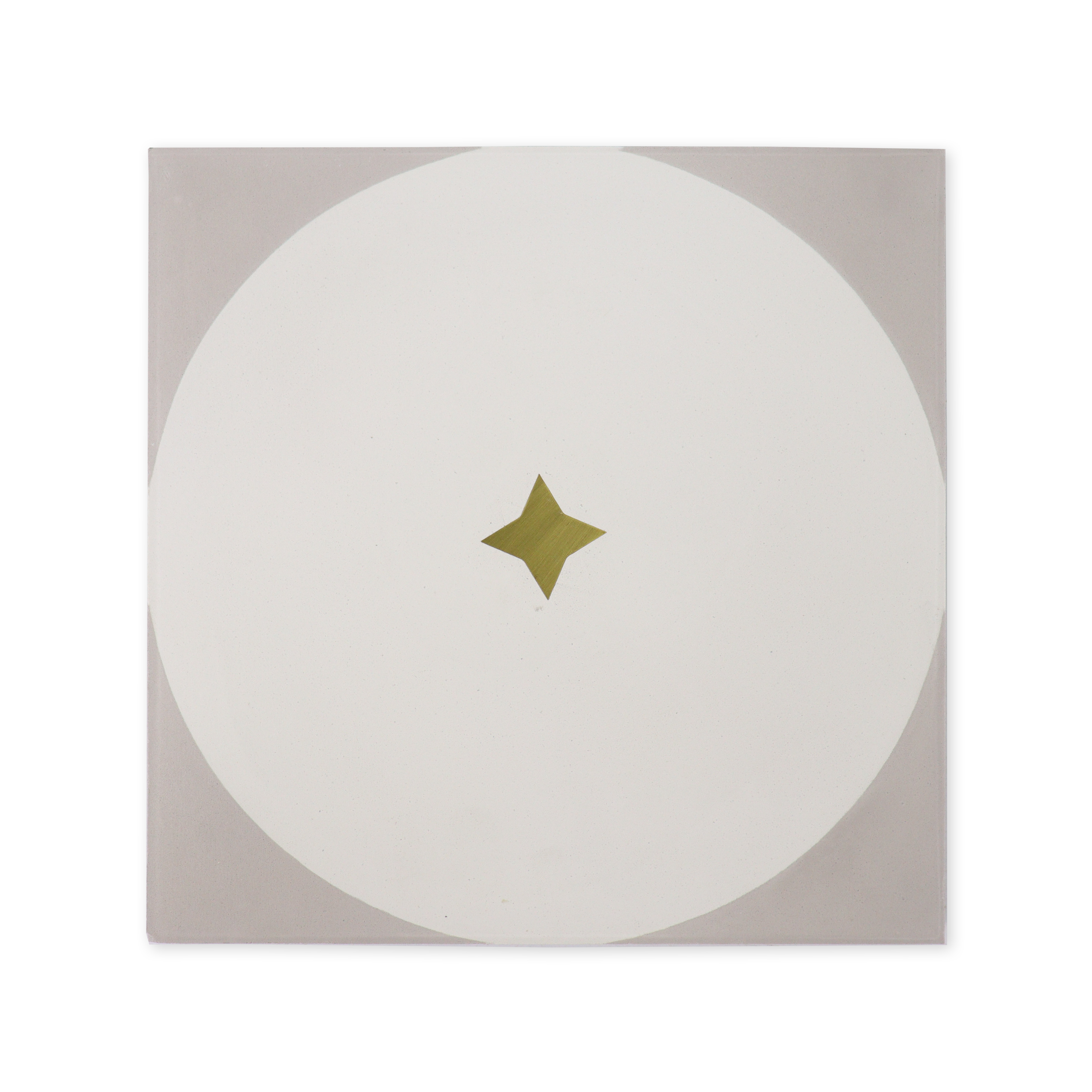 Luna Piena® Cement Tile with Brass Inlay