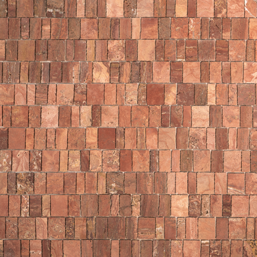 Piano Red Travertine Honed Mosaic Tile