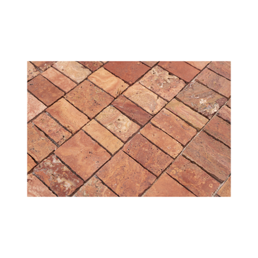 Piano Red Travertine Honed Mosaic Tile