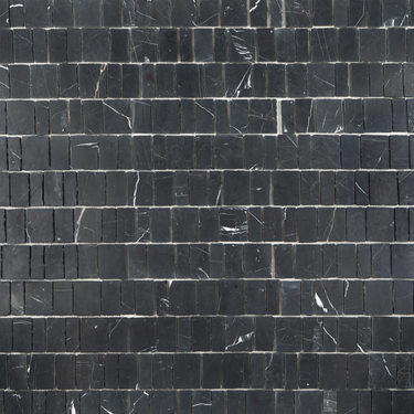 Piano Nero Marquina Marble Honed Mosaic Tile
