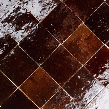 Handmade Moroccan Zellige 4x4 Bitter Terracotta Tile