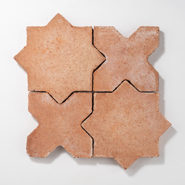 Seville Red Estrella X 10x10 Terracotta Tile