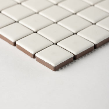 Quadrati Mezzo | Alabaster 1x1" Square Matte Mosaic Tile